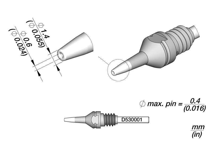 D530001 - Through-hole Desoldering Ø 0.6 HT S1